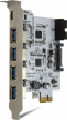 PCIe to 4x Type-A and 1x Type-C USB Card with USB header